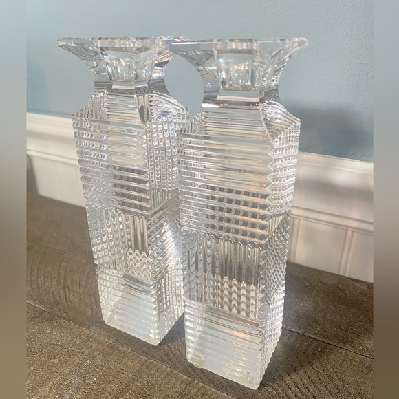 VAL S’ LAMBERT Cristal Belgium Candle Holder